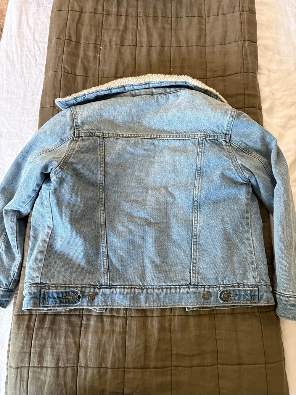 10/12 girls denim Sherpa-Lined Jacket